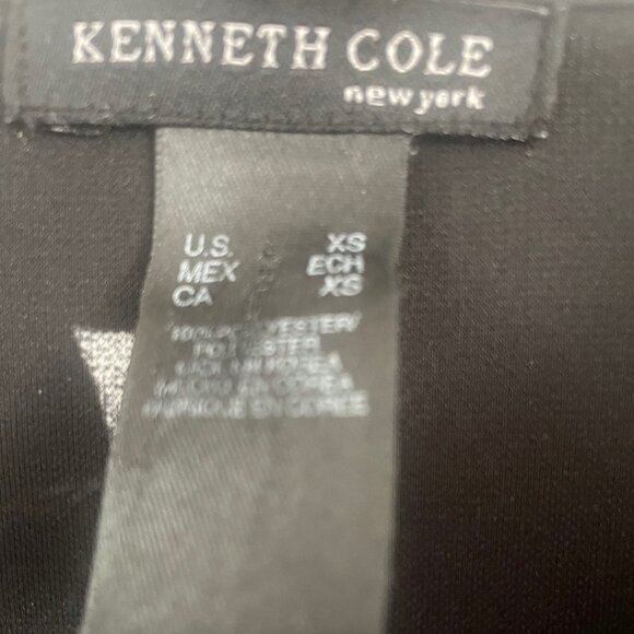 KENNENTH COLE Black & White Geometric Patterned Dress Long Sleeve XS - Picture 3 of 3